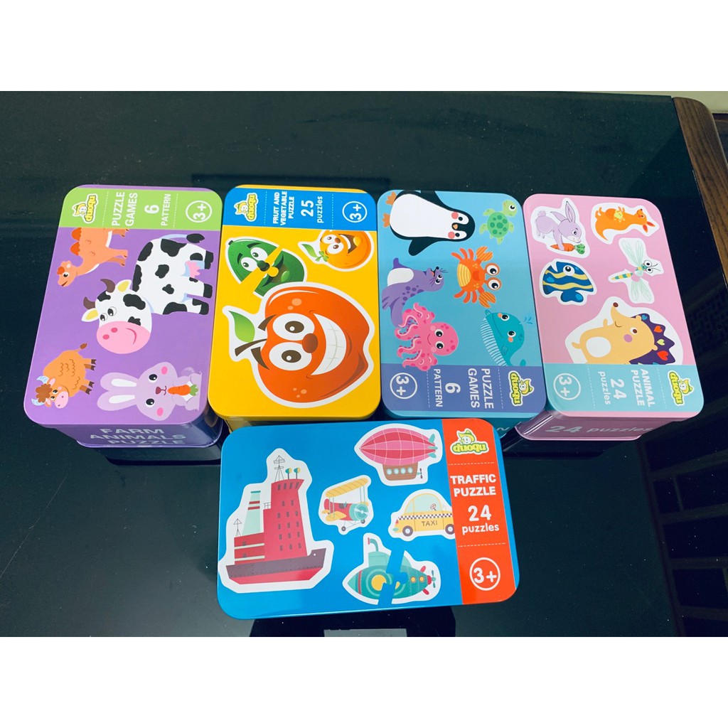 [ẢNH_THẬT] BỘ TRANH GHÉP HÌNH 2 MẢNH PUZZLE NHIỀU CHỦ ĐỀ GIÚP BÉ NHẬN BIẾT ĐẦU ĐỜI