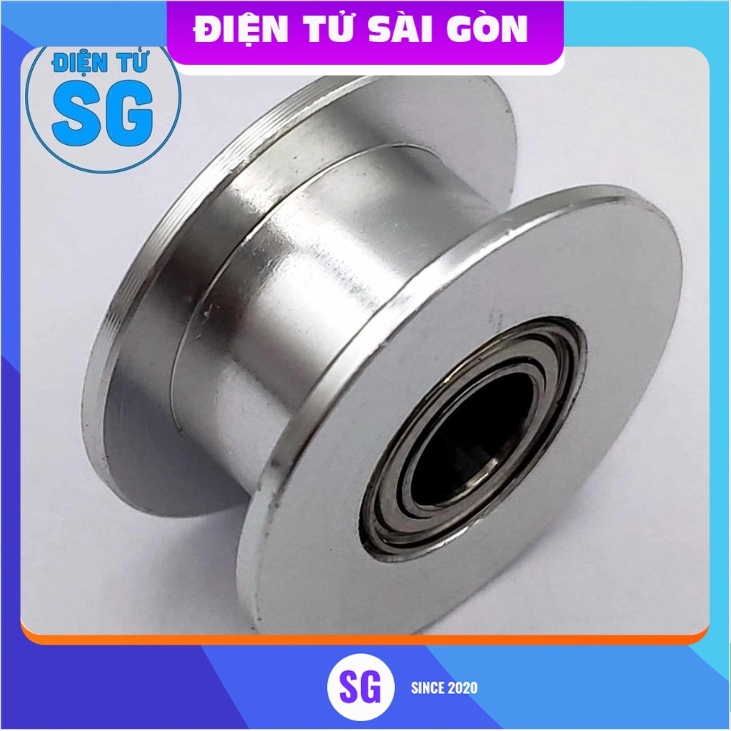 Puly căng đai GT2 trơn trục 5mm (tương ứng 20 răng)