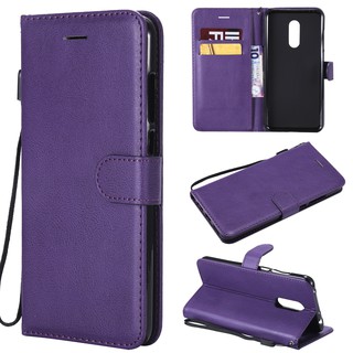 Casing Xiaomi Redmi 5 Plus solid color leather cover phone case
