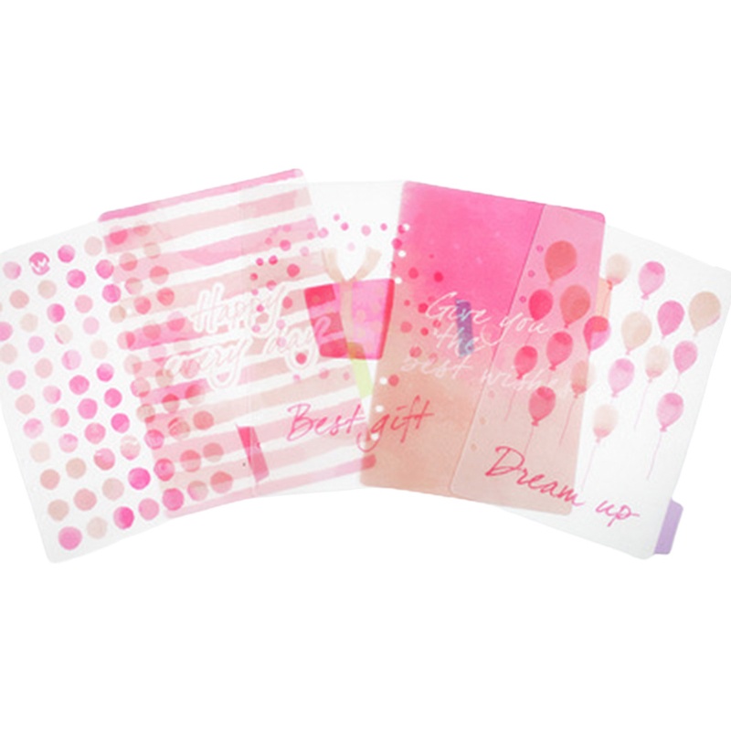 Set 5 Bìa Kẹp Giấy A5/A6 6 Vòng Tiện Lợi