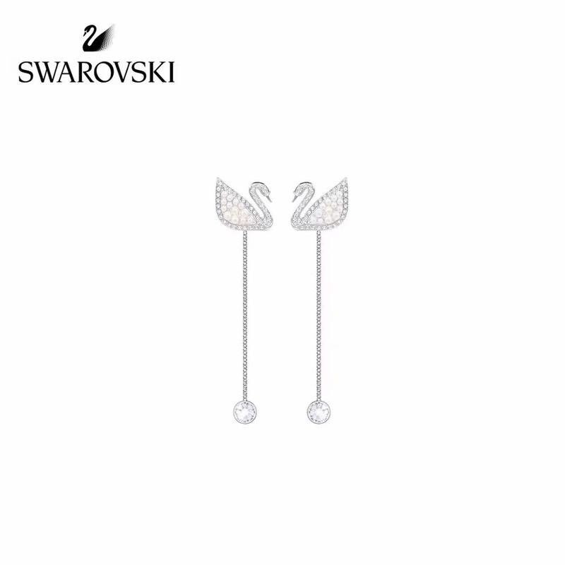 SWAROVSKI Bông Tai Thiên Nga Đính Đá Sang Trọng 5429270