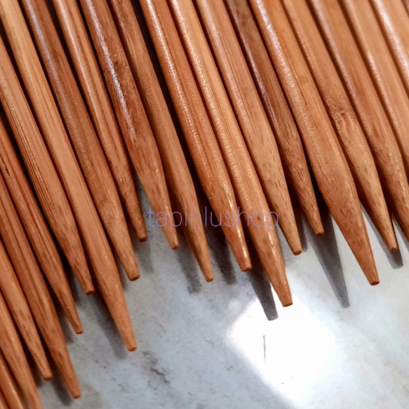 Cặp kim đan len bằng gỗ chiều dài 25cm, 36cm