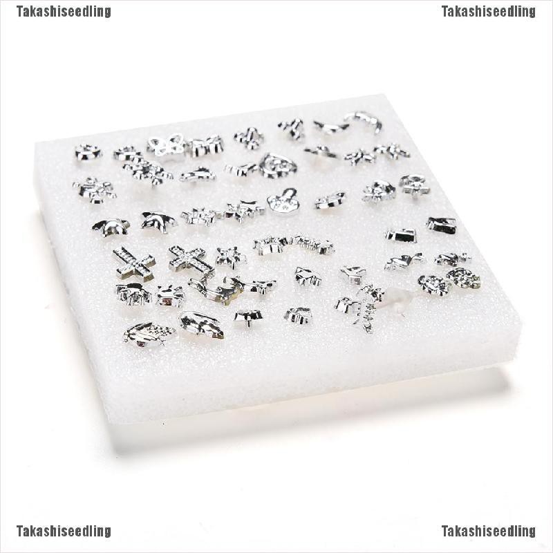 Bộ 24 Đôi Bông Tai Mạ Bạc Thời Trang