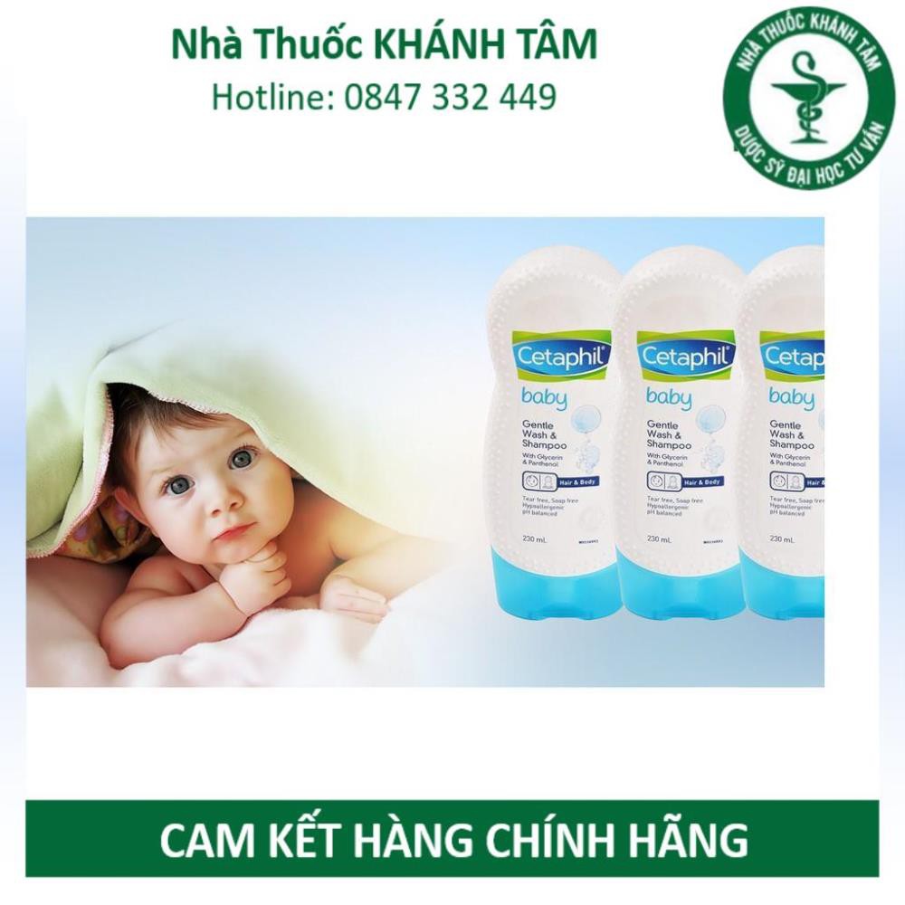 ! SỮA TẮM GỘI 2 TRONG 1 CETAPHIL BABY GENTLE WASH & SHAMPOO 230ml ! !