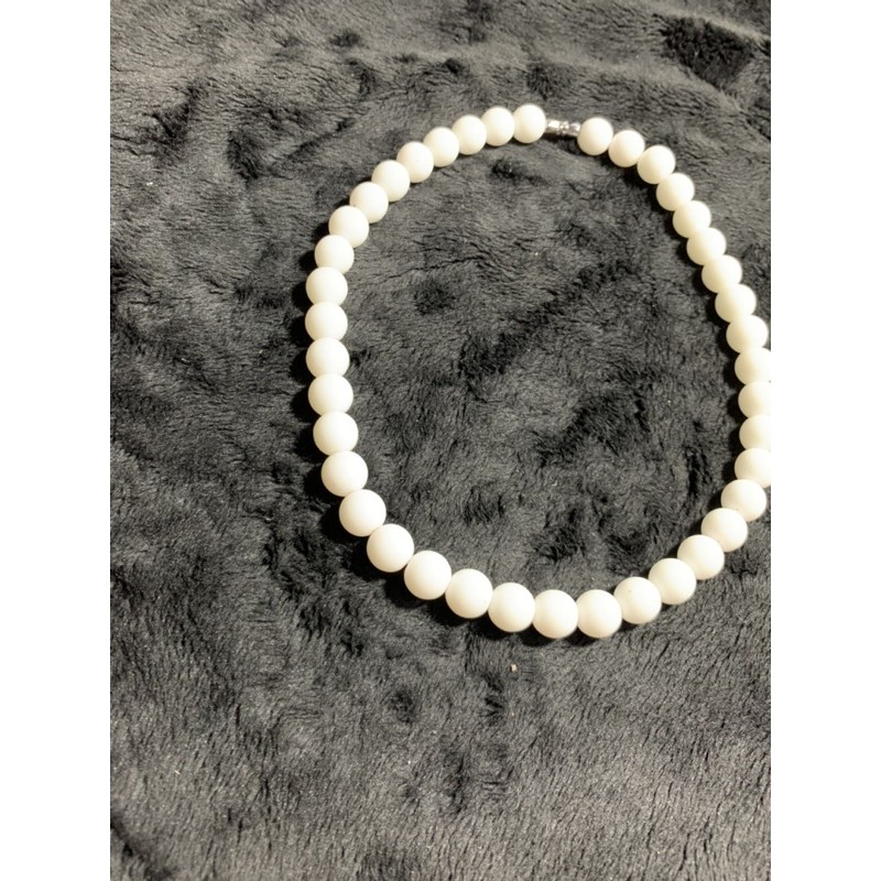 Dây chuyền unisex trơn hạt sứ hàng cao cấp