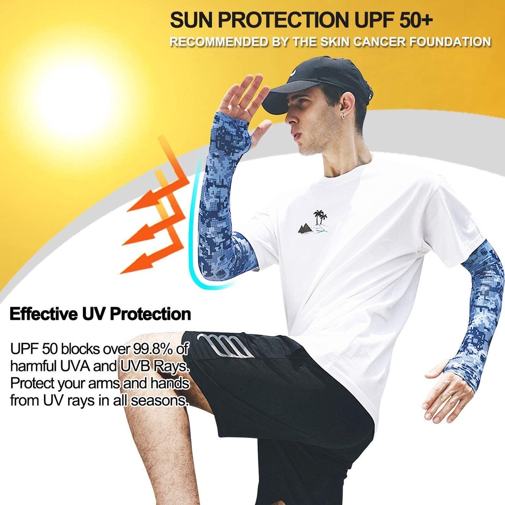 Găng Cánh Tay Chống Nắng Dùng Chơi Bóng Rổ Chạy Bộ Mùa Hè Sự Bả