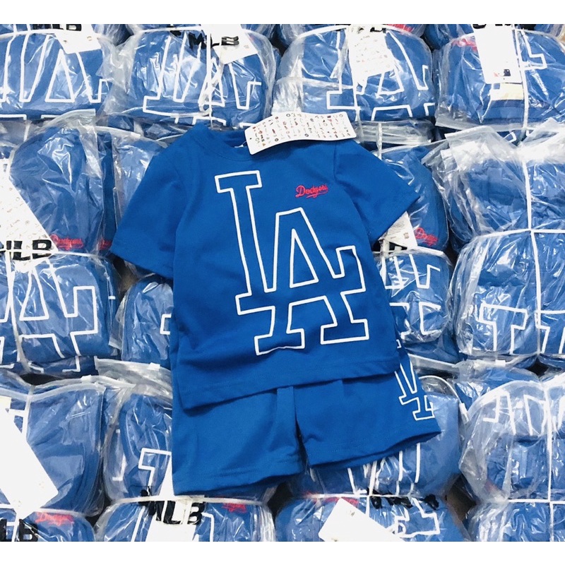 Bộ short cotton LA bé trai-MS95