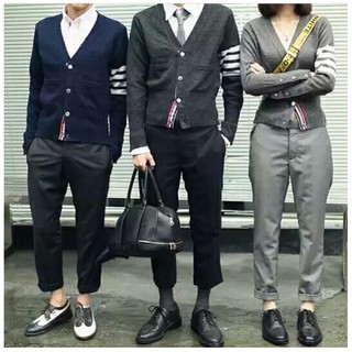 TB - ÁO LEN DỆT KIM CARDIGAN CASHMERE THOM BROWN, NHIỀU MÀU 4 SỌC TRẮNG, ĐỦ TAGS, CỜ SAU GÁY, MENSWEAR CARDIGAN
