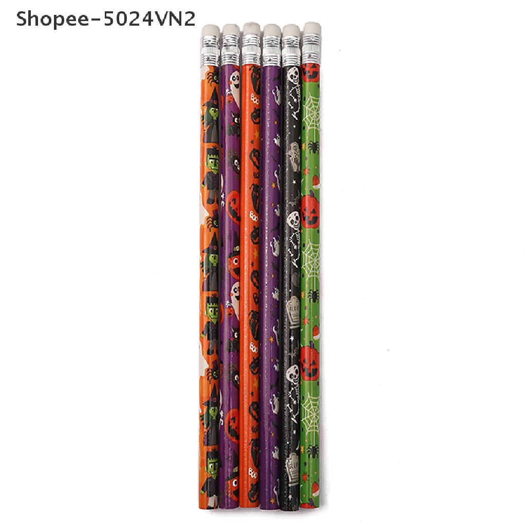 Set 10 Bút Chì Họa Tiết Halloween Thân Thiện Với Môi Trường