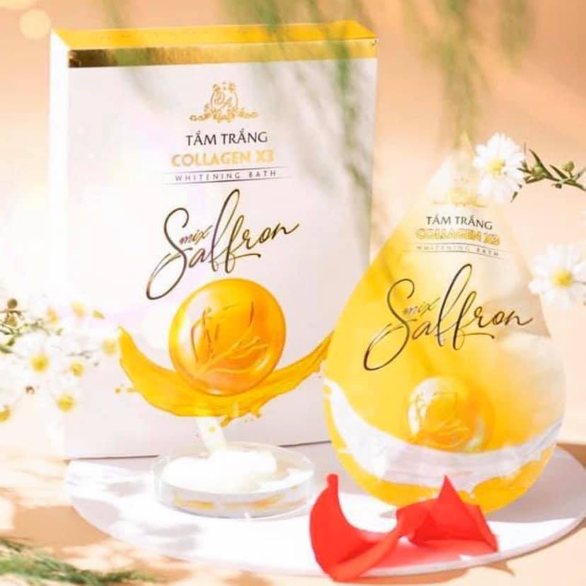 Tắm trắng Collagen X3 Luxury Mix Saffron Đông Anh - Hộp 3 Gói