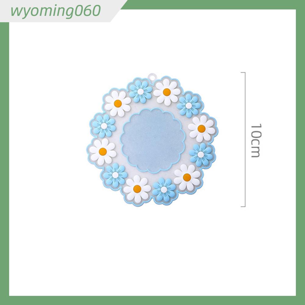 Wyoming060 Tấm lót cách nhiệt chống thấm dầu mỡ Silica Gel màu xanh Daisy ly cho nhà bếp