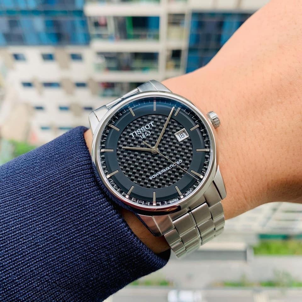 Đồng hồ nam Tissot Luxury Powermatic 80 Đen T086.407.11.201.02 - Mặt đen sang trọng