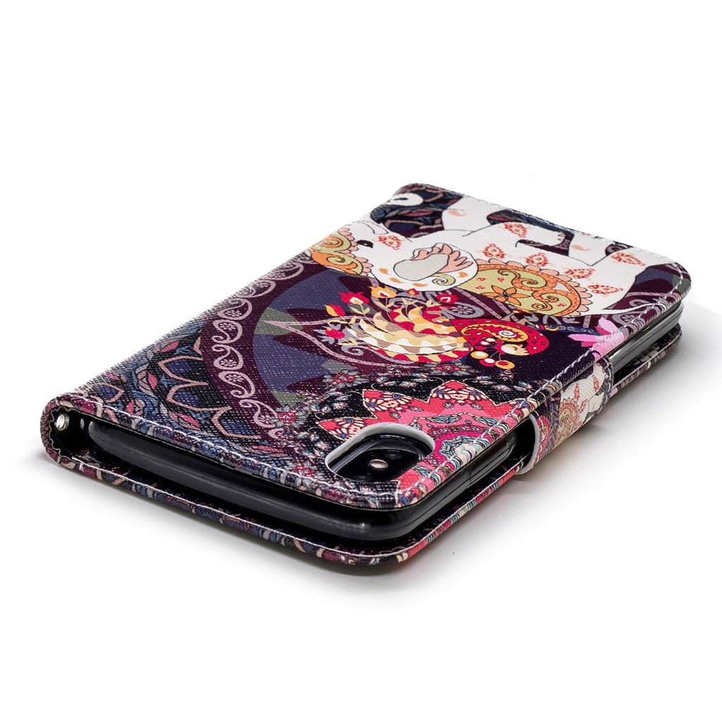 Bao da nắp gập dạng ví in hình xinh xắn cho IPhone XR X Xs Max | BigBuy360 - bigbuy360.vn
