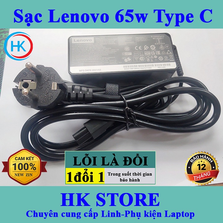 Sạc Lenovo 20V -3.25A 65W chân Type C