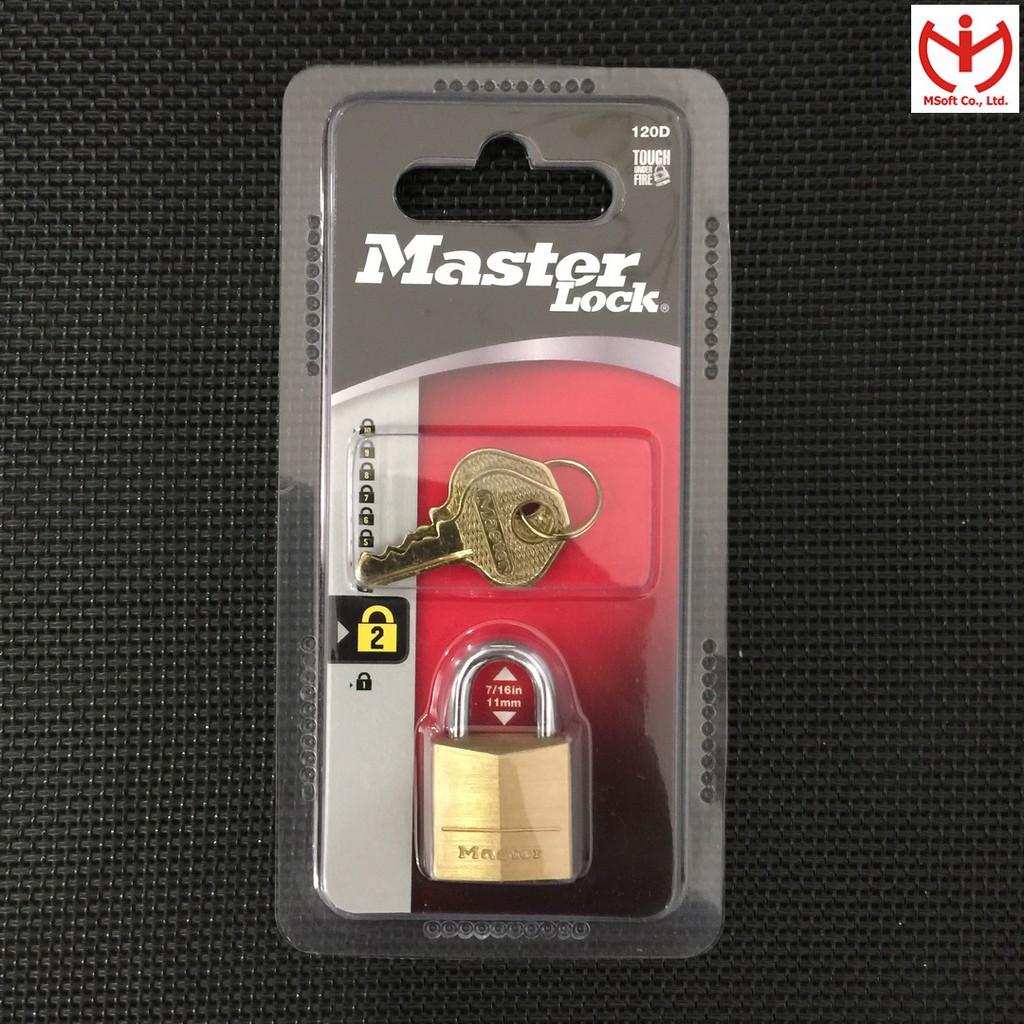 [Hỏa tốc HCM] Ổ khóa vali Master Lock 120 EURD thân đồng rộng 20mm - MSOFT