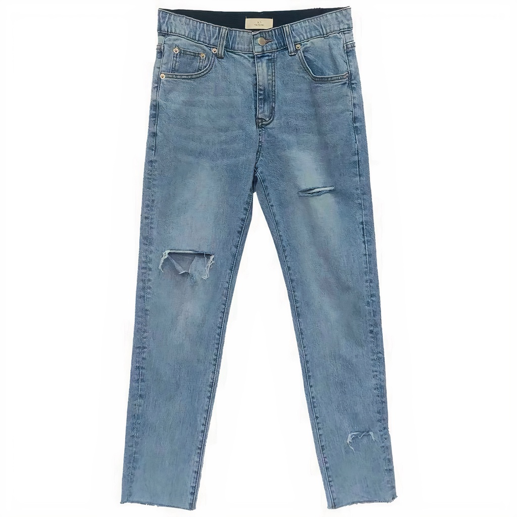 QUẦN BAGGY JEAN NAM TOKI PHỐI RÁCH BASIC VER.3