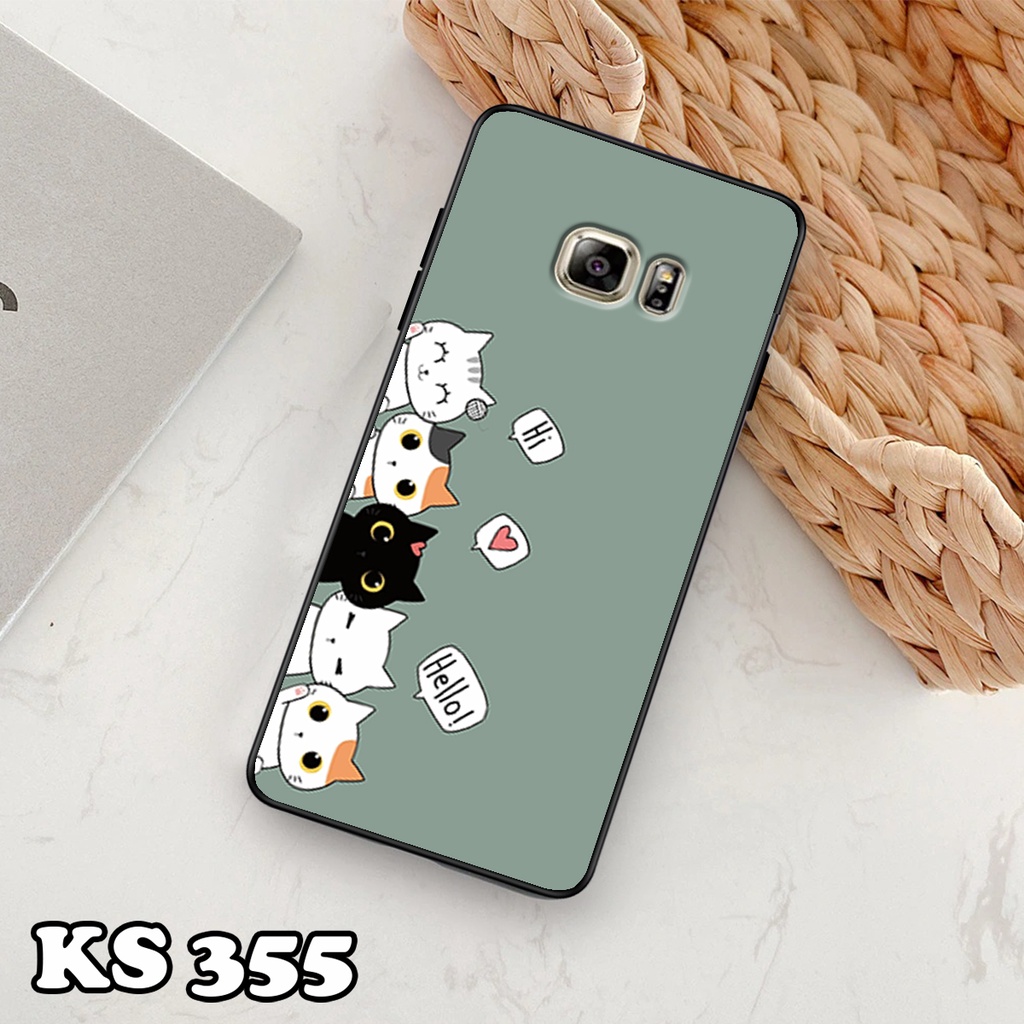 Ốp lưng Samsung S6 - Samsung S6 Edge - Samsung S6 Edge+ - Ốp in hình Cat&amp;Bear đáng yêu - Chất liệu TPU siêu bền