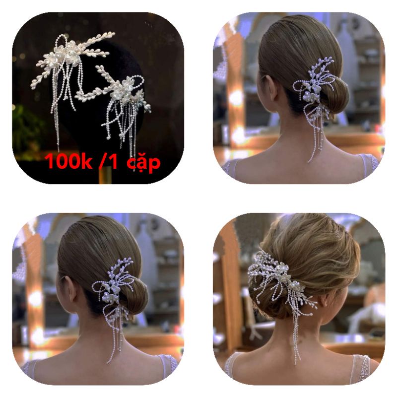 sét 2 cài tóc cô dâu