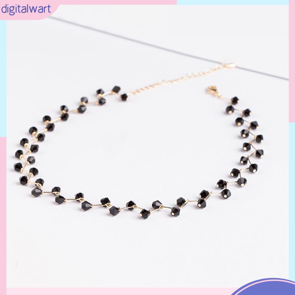 Vòng Cổ Choker Phối Hạt Đen Thời Trang Xinh Xắn Cho Nữ
