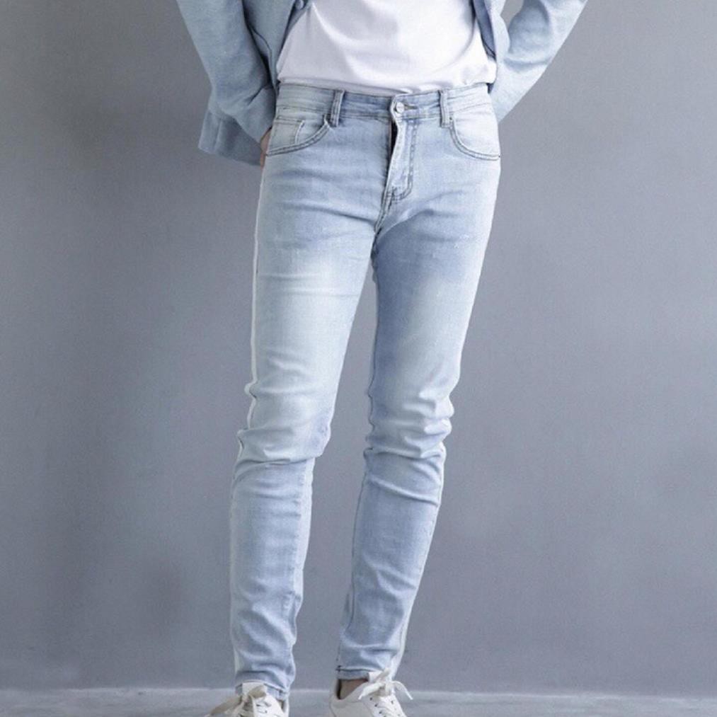 [S02] Quần Jean Nam màu Xanh Trơn Mẫu Xước Nhẹ Thời Trang Đơn Giản chuẩn shop - 176104298.2777650808 | BigBuy360 - bigbuy360.vn