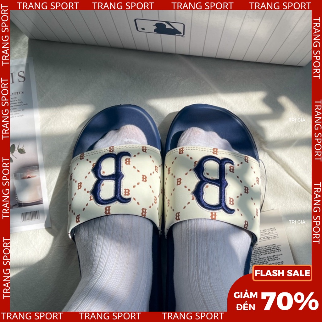 Dép 𝐌𝐋𝐁 boston unisex quai ngang nam nữ collection 2022 FULLBOX