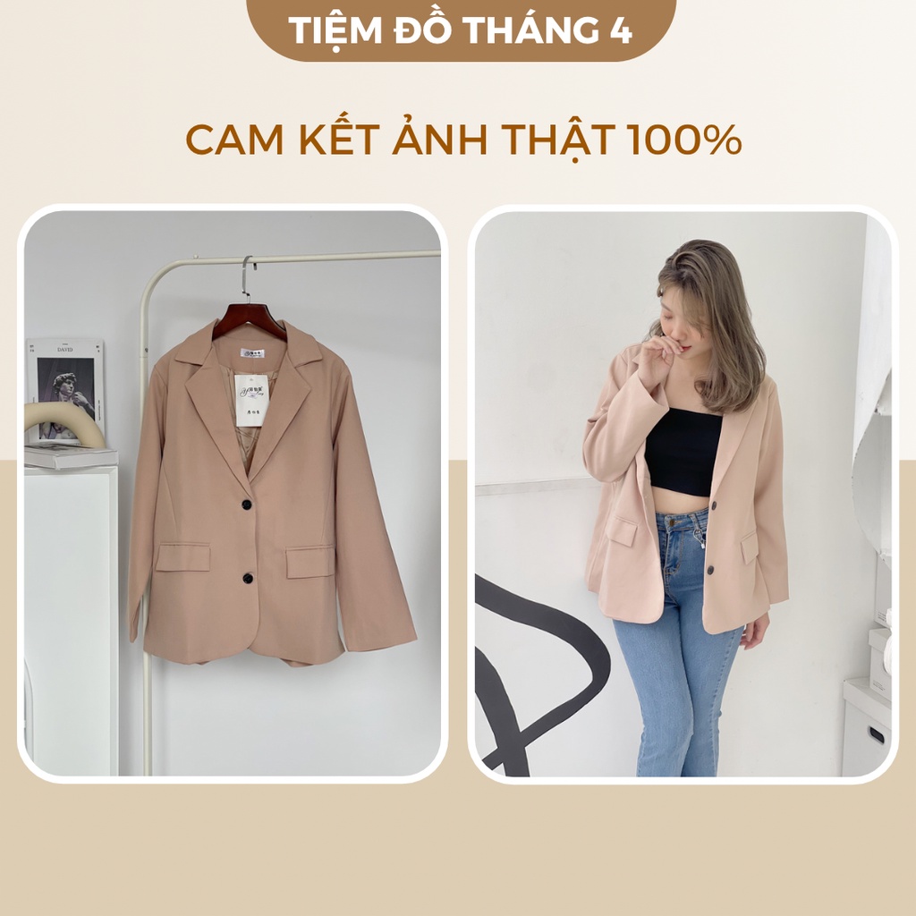 Áo Khoác Blazer Nữ 2 Lớp Vải Tuyết Mưa TIỆM ĐỒ THÁNG 4 VEST BLAZER