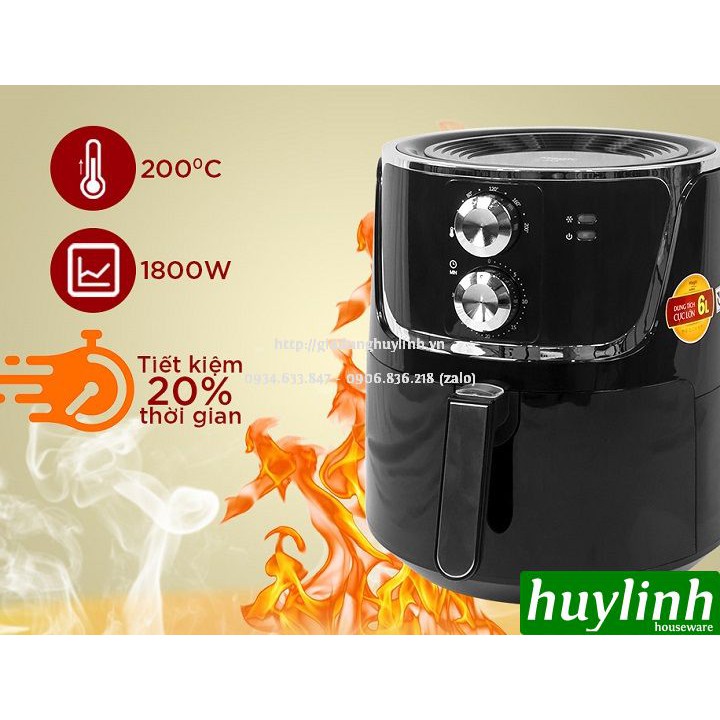 [Mã ELHAMS5 giảm 6% đơn 300K] Nồi chiên không dầu 6 lít Magic Korea A-801 - 1800W