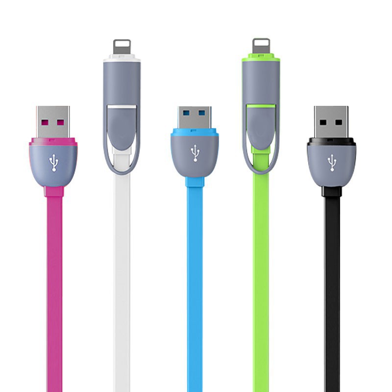 Dây cáp sạc kết hợp cổng Micro USB và Lightning 2 trong 1 chất lượng cao