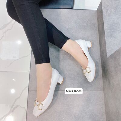 Min's Shoes - Giày Gót Vuông Da Dê Cao Cấp V221