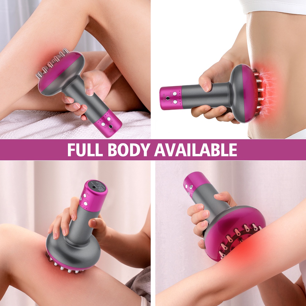 Bàn Chải Điện Massage Đốt Cháy Mỡ Thừa EMS 6 Tốc Độ Guasha Beauty Apparatus / Giảm Cân Chống Cellulite