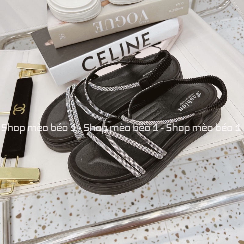 Sandal quai đá mảnh đan chéo fullbox hàng quảng châu cao cấp