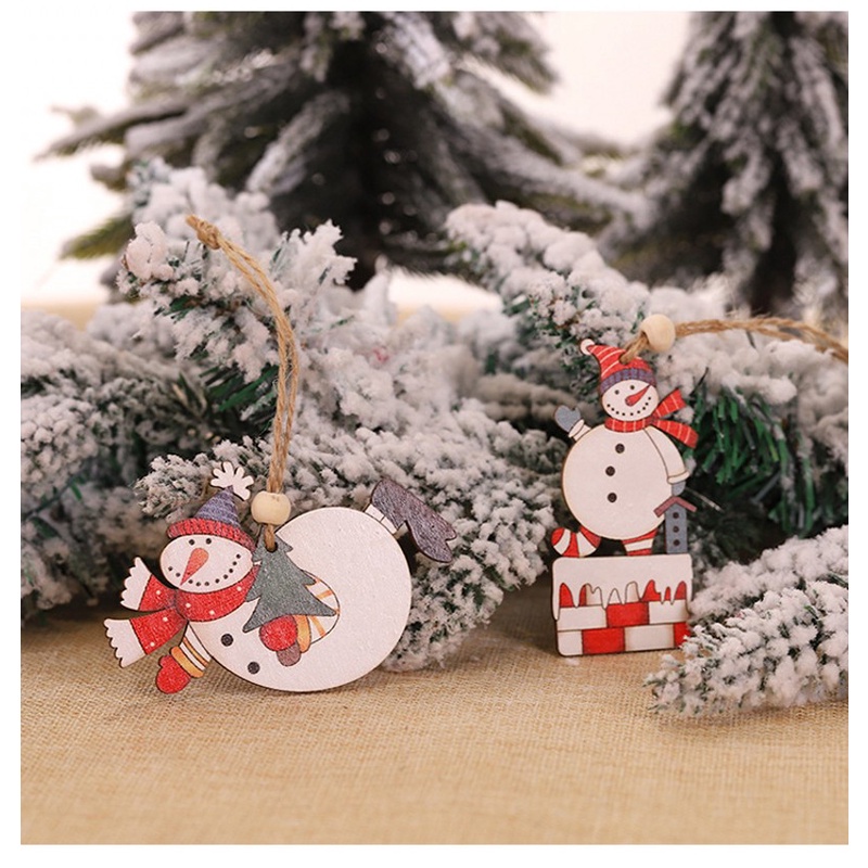 Búp Bê Gỗ Hình Ông Già Noel Nhiều Màu Sắc Trang Trí Giáng Sinh