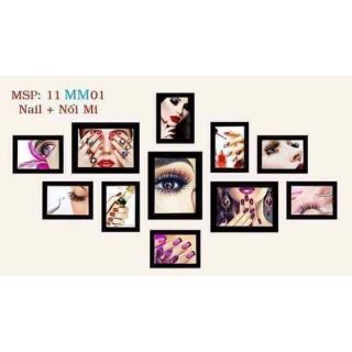 Bộ 11 tranh nail- nối mi size m