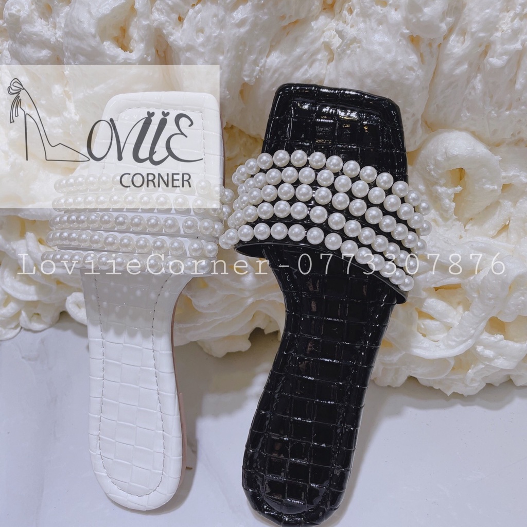 DÉP LÊ LOVIIECORNER-DÉP NỮ THỜI TRANG QUAI NGANG ĐẾ BỆT D200326 - D220213
