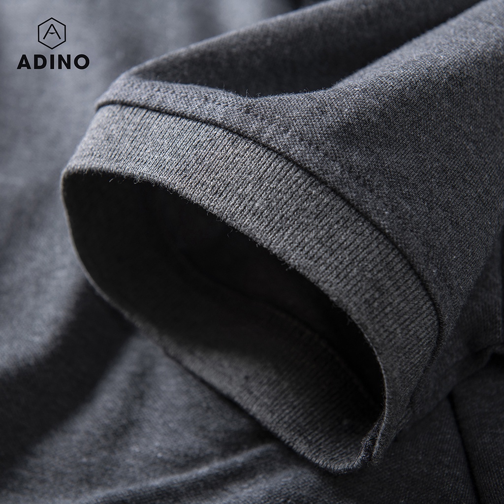 Áo polo nam ADINO màu ghi đậm vải cotton co giãn nhẹ dáng công sở slimfit hơi ôm trẻ trung PL45