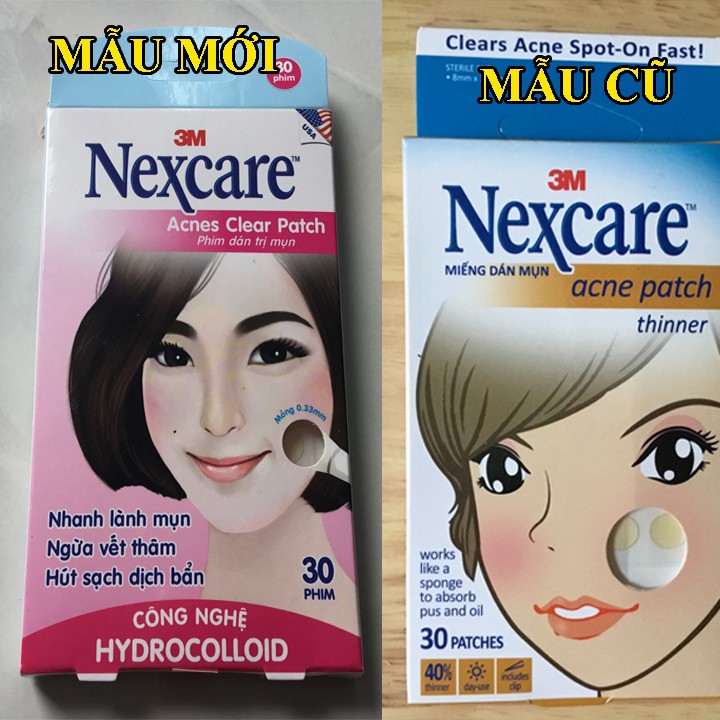 Miếng dán mụn Nexcare hộp 30 miếng - 3M Thương Hiệu của Mỹ, miengdanmun