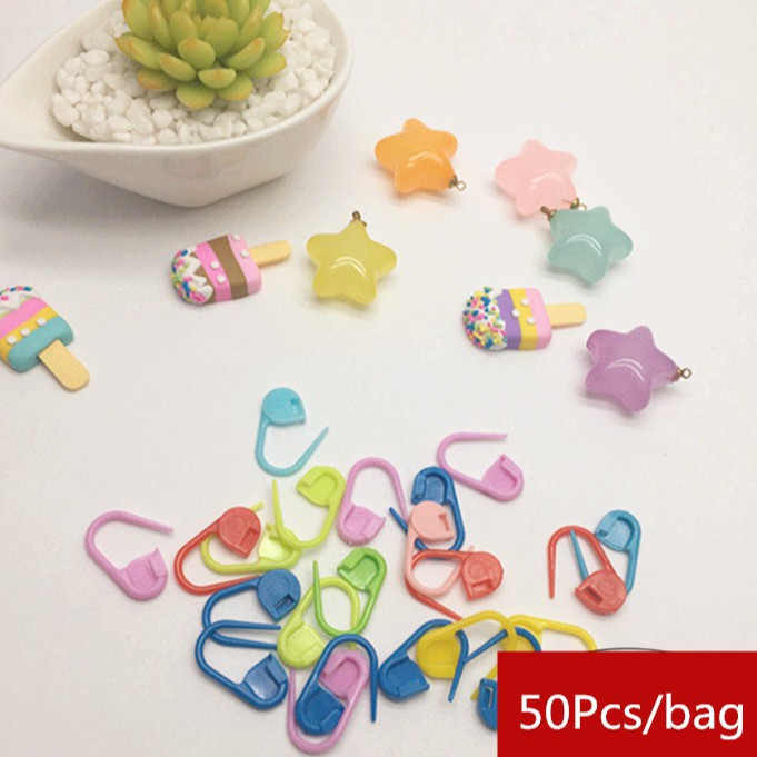 Set 50 kim tây nhựa mini chuyên dụng cho đan len