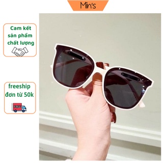Kính mát nam nữ, mắt kiếng râm thời trang [HOT SALE K02] chống nắng du lịch kính đen viền trắng