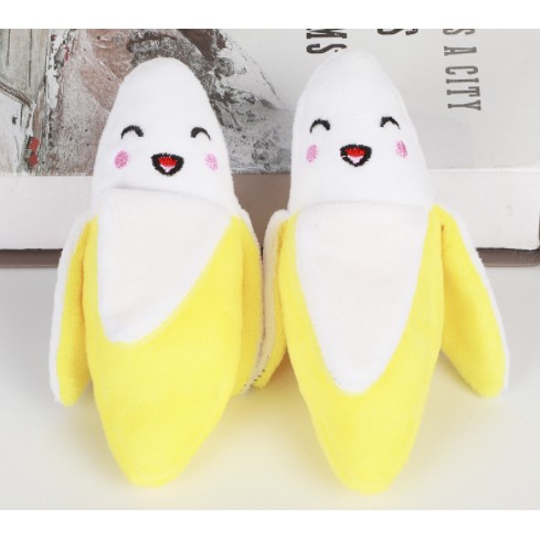 ĐỒ CHƠI CHÓ MÈO, TRÁI CHUỐI NHỒI BÔNG, CÓ ÂM THANH, GẶM NHẮM, MÀI RĂNG, GIẢM NGỨA RĂNG, SẠCH RĂNG