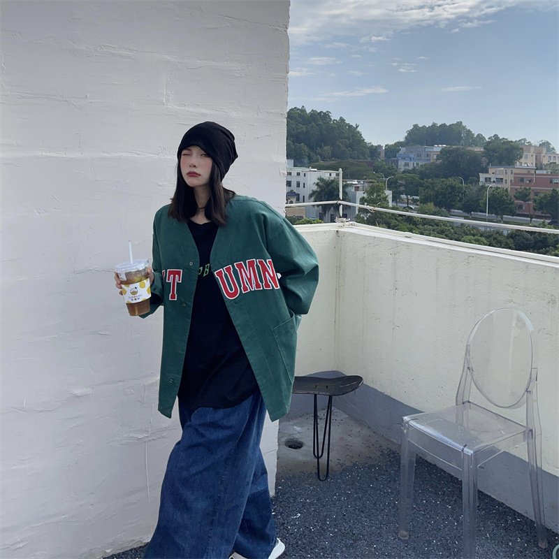Áo khoác bóng chày nhung tăm MEANSTORE Jacket nam nữ oversize form rộng Khoác gió phong cách Hàn Quốc