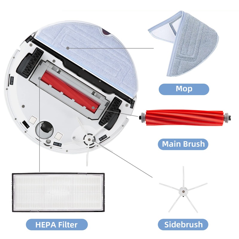 Set 14 Phụ Kiện Dành Cho Máy Hút Bụi Xiaomi Roborock S7 T7S T7S Plus