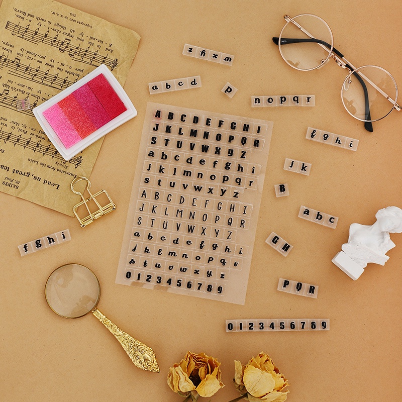 Con Dấu Trong Suốt In Chữ Cái Phong Cách Vintage Trang Trí Sổ Tay