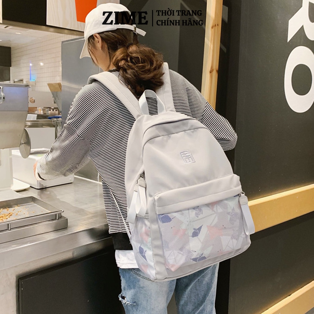 Balo nam nữ đi học giá rẻ đẹp ZIME cặp nam nữ thời trang ulzzang phong cách đeo vai trẻ trung