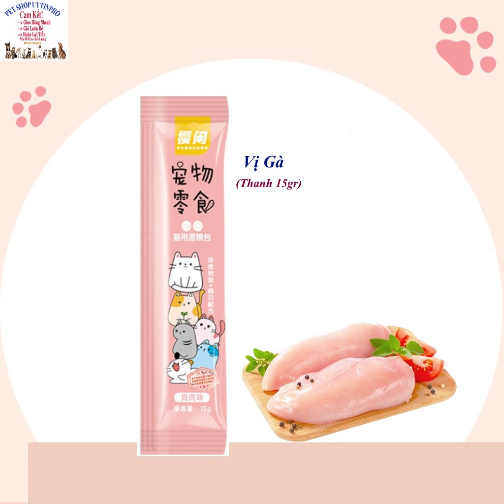 Súp thưởng cho Mèo mọi lứa tuổi Shizuka Thanh 15g Bổ sung dinh dưỡng, bổ sung vitamin, Thơm ngon, Bổ dưỡng
