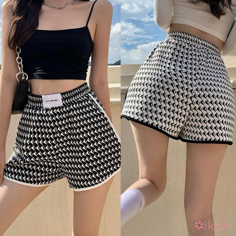 Quần Short Lưng Cao Ống Rộng Phong Cách Hàn Quốc