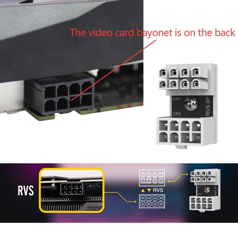 Đầu Nối Nguồn NAMA ATX PCI-E 6Pin 8Pin 180 Độ Cho Máy Tính Bàn