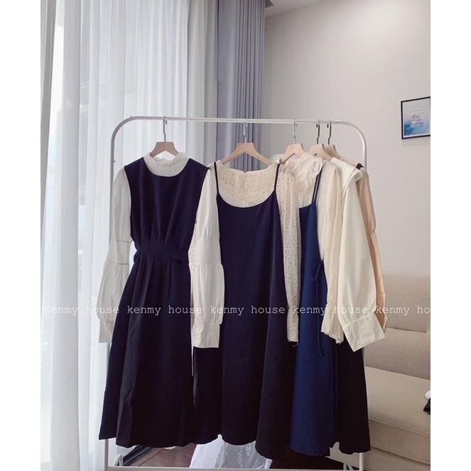 Set áo kiểu kèm váy dài