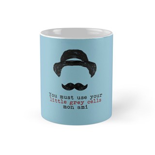 Cốc Sứ In Hình -Agatha Christie: Hercule Poirot-Các tế bào nhỏ màu xám (xanh nhạt)-HT42-2020-879- Hot