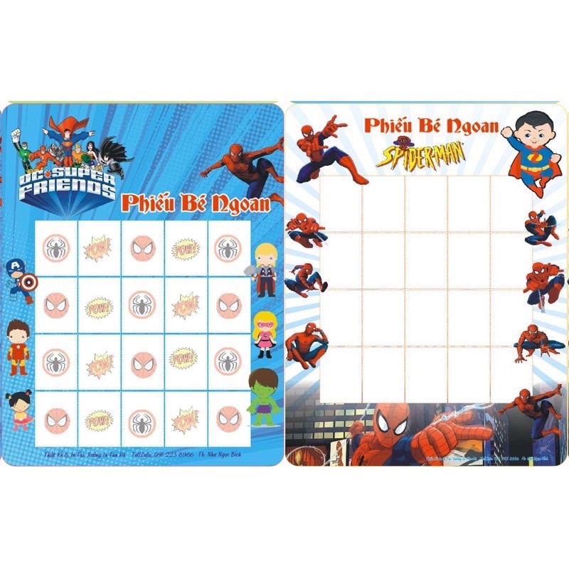Bảng dán phiếu bé ngoan 2 Mặt