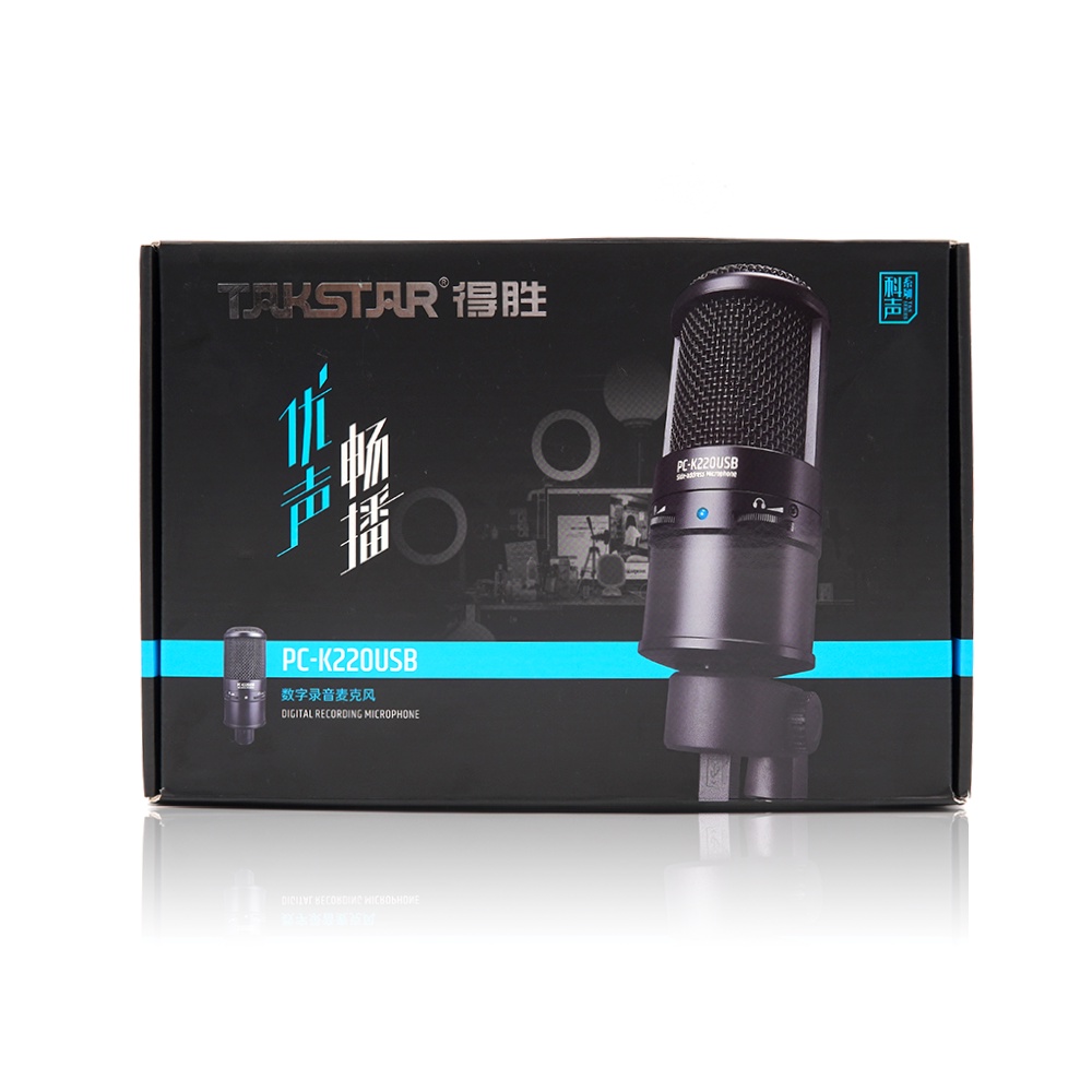 Mic thu âm dùng cho máy tính, thu lồng tiếng bài giảng Takstar PC-K220USB [BẢO HÀNH 1 NĂM]